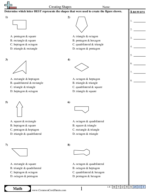 Creating Shapes Worksheet - Creating Shapes worksheet